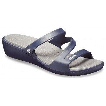 Sandalias Crocs Patricia Mujer Azul Marino | Mexico 0480SGLO